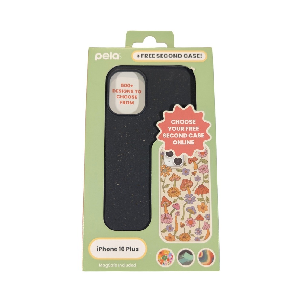 Pp7N‎ Pela Phone Case with MagSafe for Apple iPhone 16 Plus Black